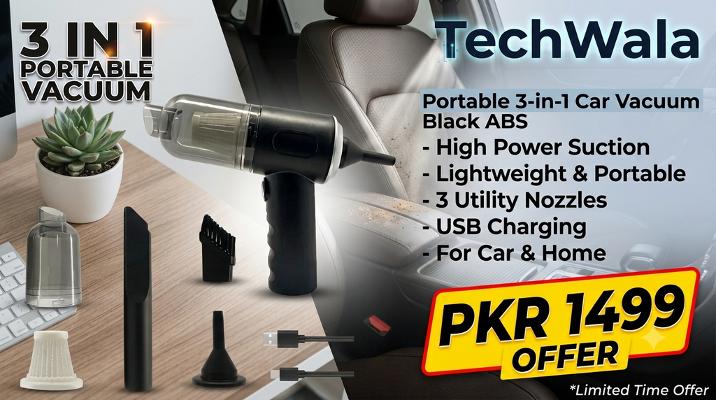 Portable 3-in-1 Car Vacuum