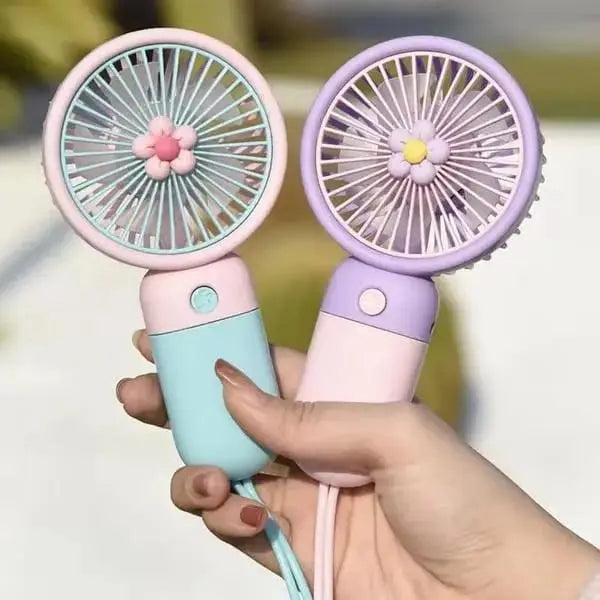 Mini  Foldable  Fans with LED Display